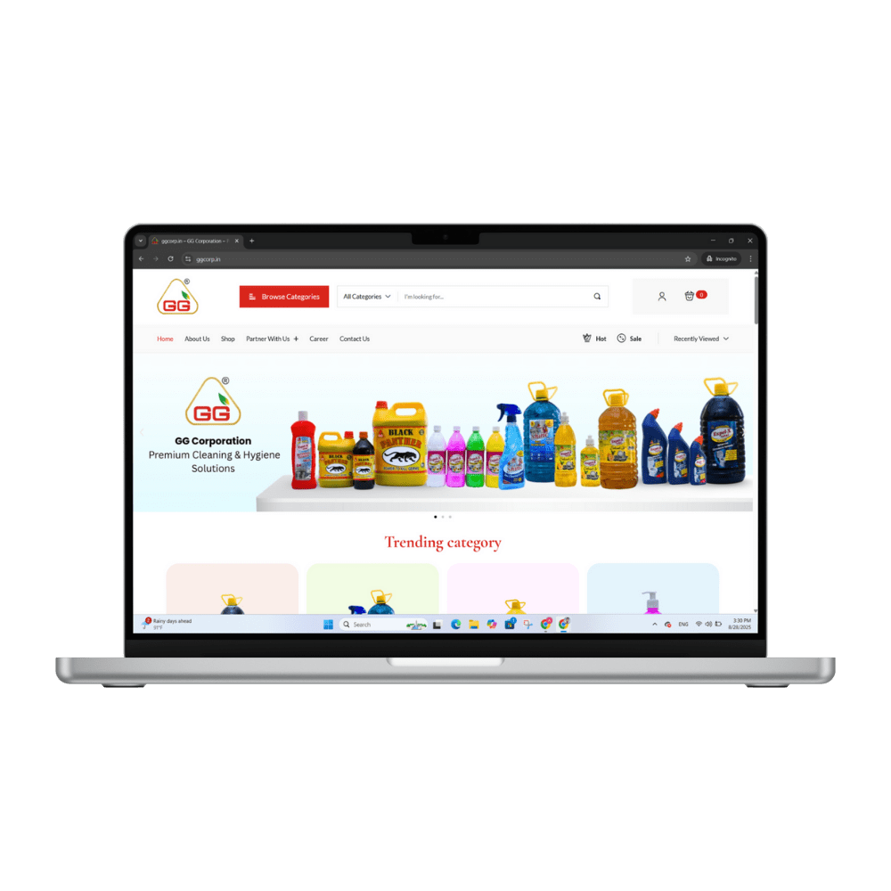 GG Corporation - E-commerce Website Development