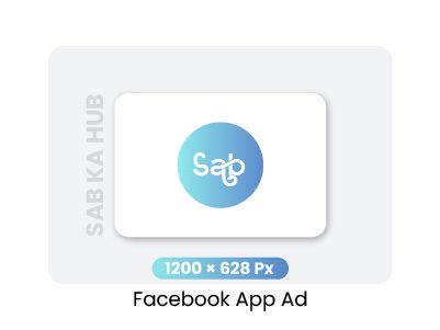 Promotional ad template for mobile apps on Facebook