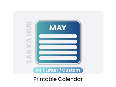 Printable monthly and yearly calendar design