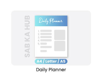 Printable daily planner page for productivity