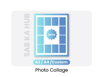 Custom photo collage template for gifts and frames