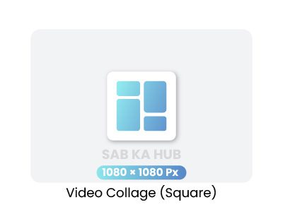 Square video collage for social media feeds