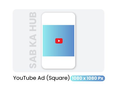 Versatile square YouTube ad for multiple placements