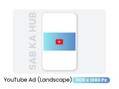 Landscape 16:9 YouTube video ad creative