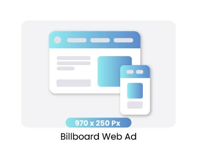 Large format billboard web ad for online promotion
